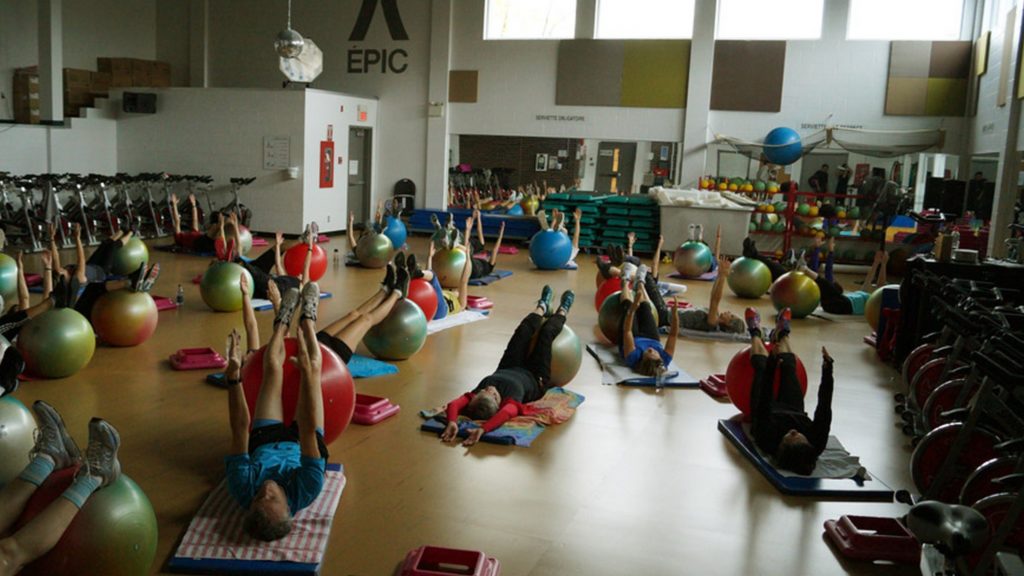Cours exercices sur ballon suisse